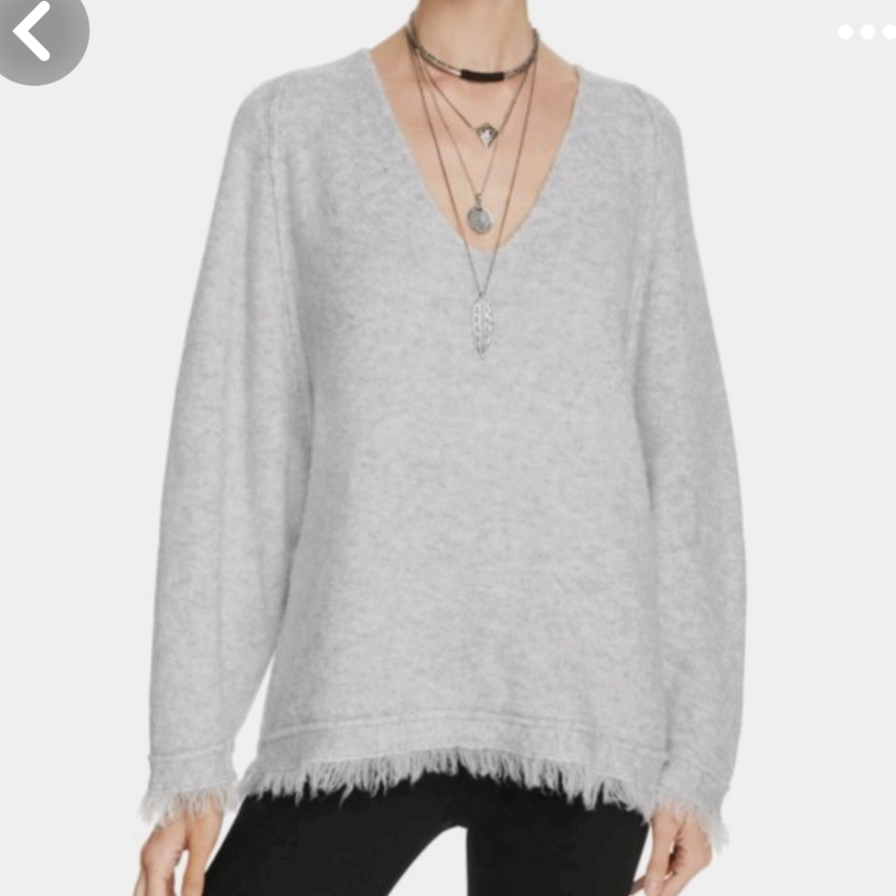 Free people irresistible wool v neck sweater